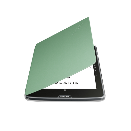 inkBOOK Duo pistachio green case for inkBOOK Solaris angle